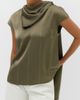 M&S M&S Tie Neck Drape Satin Top - 1