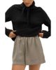 M&S M&S Tie Scarf Mock Neck Sweater - 1