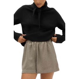 M&S M&S Tie Scarf Mock Neck Sweater