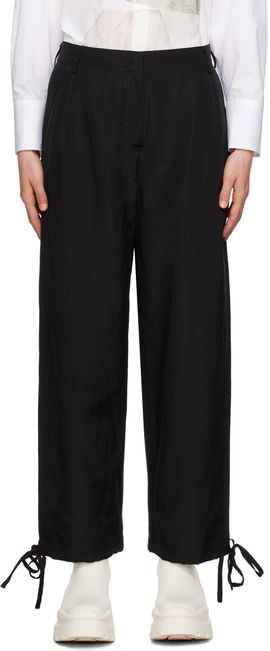 MSGM MSGM Black Drawstring Trousers