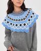 MSGM MSGM Fair Isle Cape Sweater Grey - 3