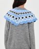MSGM MSGM Fair Isle Cape Sweater Grey - 4