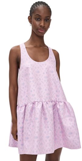 MSGM MSGM Jacquard Mini Dress Pink