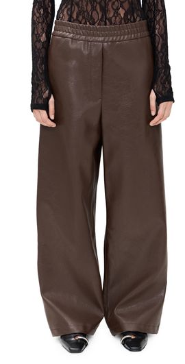 MSGM MSGM Leather Elastic Pants Bear