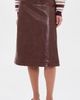 MSGM MSGM Leather Skirt Cocoa Brown - 2