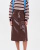 MSGM MSGM Leather Skirt Cocoa Brown - 5