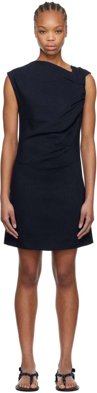 MSGM MSGM Navy Twisted Minidress