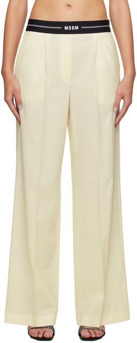 MSGM MSGM Off-White Suiting Trousers