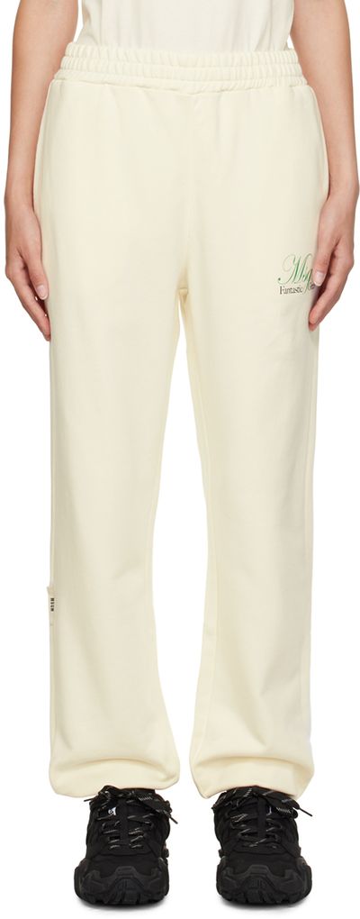 MSGM MSGM Off-White Three-Pocket Lounge Pants