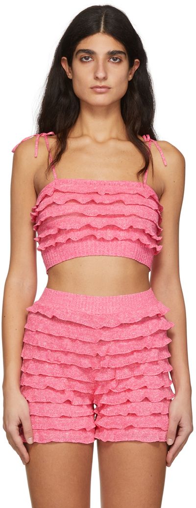 MSGM MSGM Pink Linen Camisole