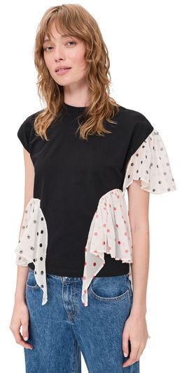 MSGM MSGM Polka Dot Tee Black