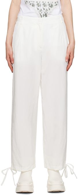 MSGM MSGM White Drawstring Trousers