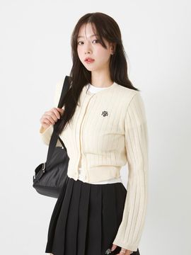 muahmuah Line Stitch Logo Cardigan