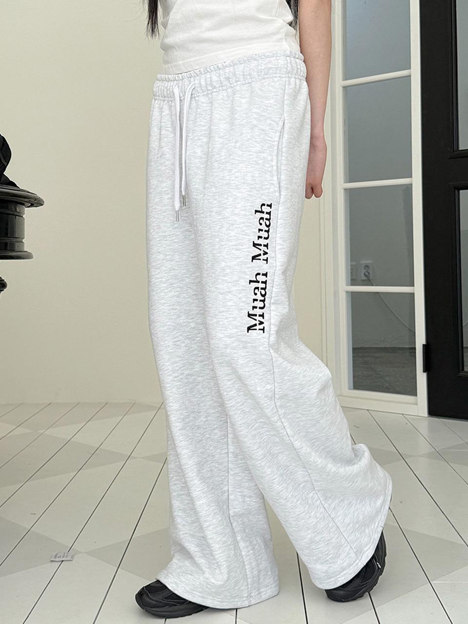 muahmuah Logo Stitch Wide Banding Pants [6 colors]