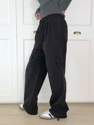 muahmuah Pigment Cargo Elastic Waist Pants
