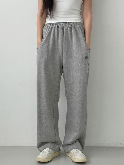 muahmuah Stitch Logo String Jogger Pants [4 colors]