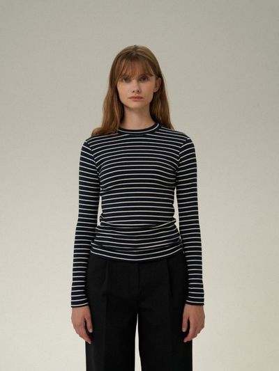 MUARMUS Elicia Striped T shirt [Navy]