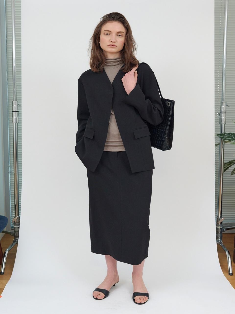 MUARMUS Liberty Slit Skirt [Black]
