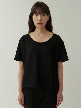 MUARMUS Line Wool T shirt [Black]