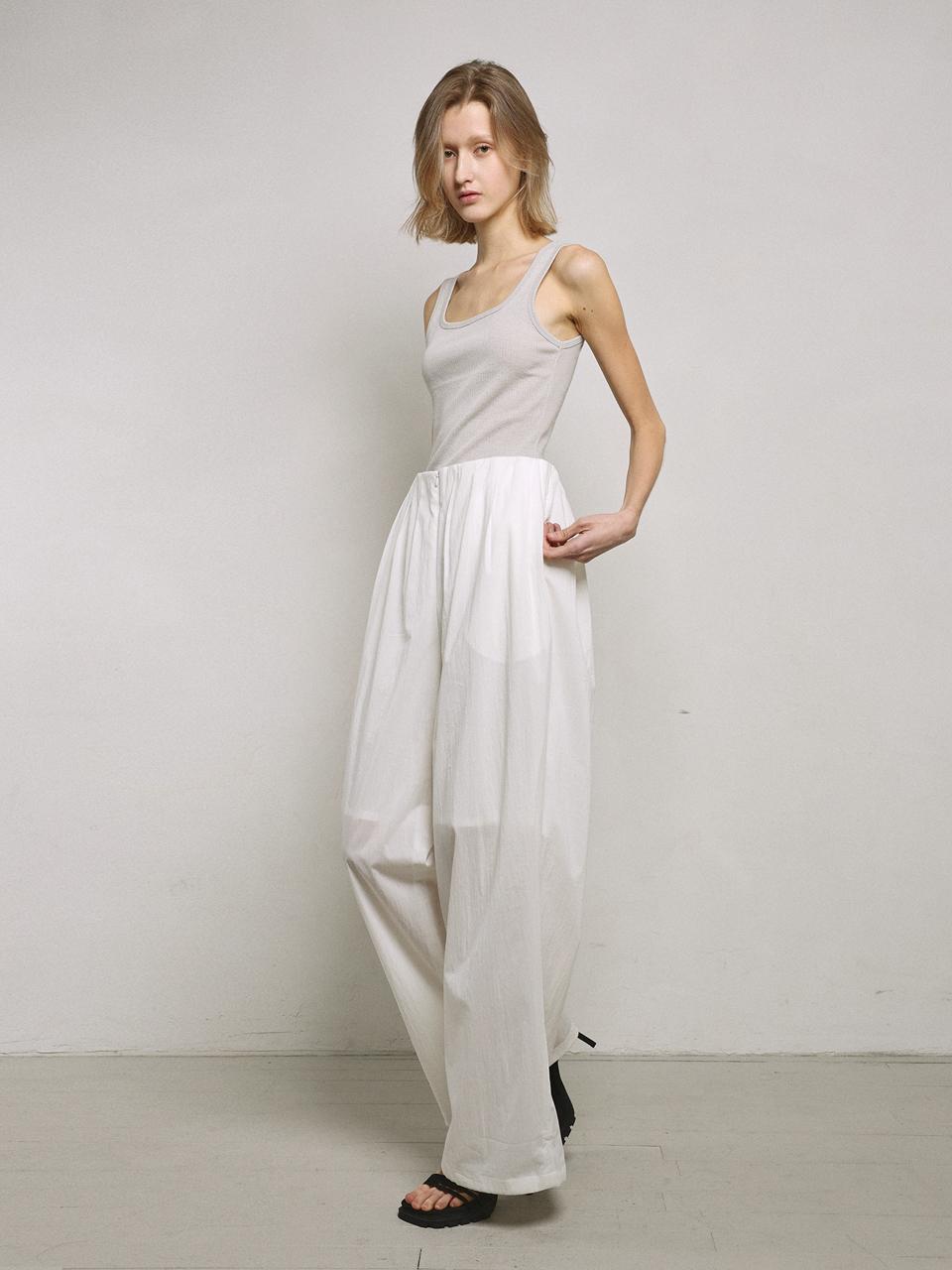 mu:arvo AirTuck Concealed Band Volume Pants [WHITE]