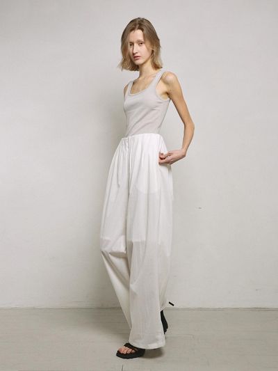 mu:arvo AirTuck Concealed Band Volume Pants [WHITE]