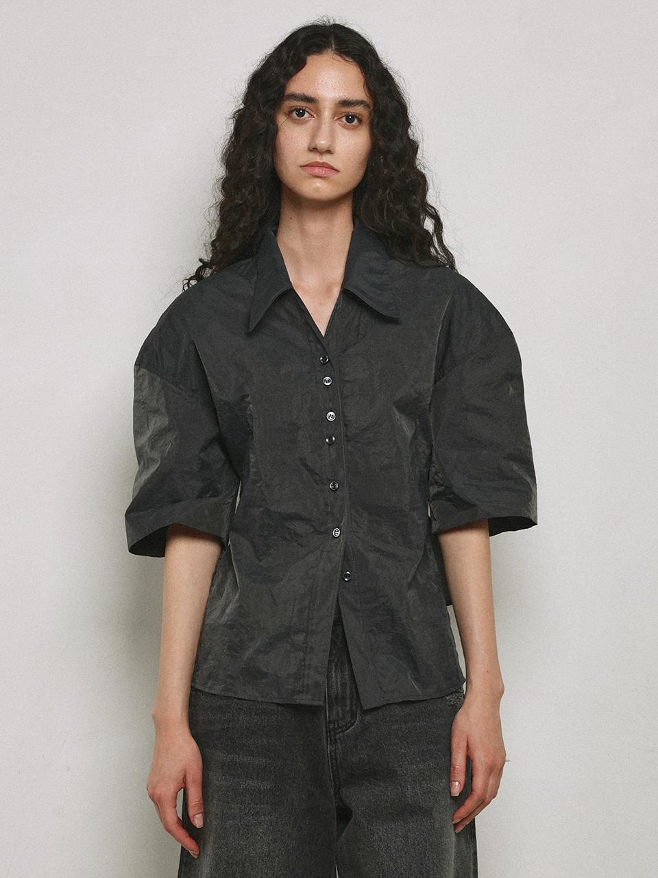 mu:arvo Radiant Smocking Blouse [Black]