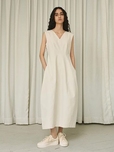 mu:arvo Sleeveless Voluminous Dress [Cream]