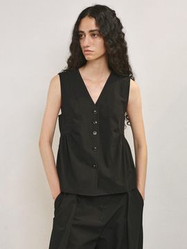 mu:arvo Summer Shirred Vest [Black]
