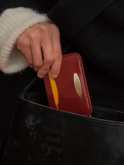 mucu and ebony Dessert Card Wallet [Red]