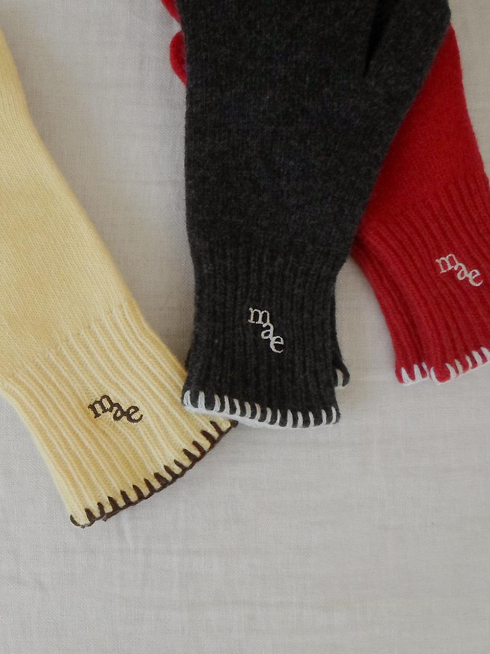 mucu and ebony Knitty Wool Gloves [4 colors]