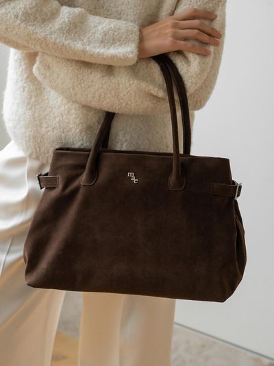 mucu and ebony Mne Suede Tote Bag [Brown]