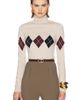 Mugler Mugler Argyle Knit Turtleneck Sweater - 1