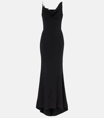 Mugler Mugler Asymmetric crÃªpe gown