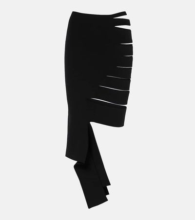 Mugler Mugler Asymmetric cutout midi skirt