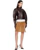 Mugler Mugler Beige Sheer Organza Midi Skirt - 4