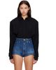 Mugler Mugler Black Batsleeves Polo Bodysuit - 1