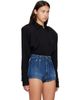 Mugler Mugler Black Batsleeves Polo Bodysuit - 2