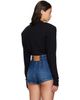 Mugler Mugler Black Batsleeves Polo Bodysuit - 3