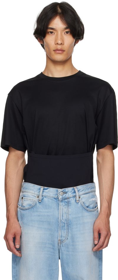 Mugler Mugler Black Boxy Corset T-shirt