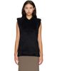 Mugler Mugler Black Brushed Knit Sleeveless Vest - 1