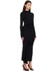 Mugler Mugler Black Draped Turtleneck Maxi Dress - 2