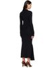 Mugler Mugler Black Draped Turtleneck Maxi Dress - 3