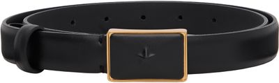 Mugler Mugler Black Smooth Leather Belt