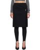 Mugler Mugler Black Wrap Midi Skirt - 1