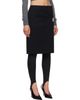 Mugler Mugler Black Wrap Midi Skirt - 2