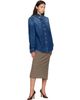 Mugler Mugler Blue Washed Denim Power Shirt - 4