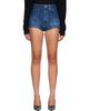 Mugler Mugler Blue Washed Denim Tailored Shorts - 1