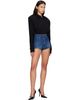 Mugler Mugler Blue Washed Denim Tailored Shorts - 4