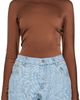 Mugler Mugler Brown Mock Neck Bodysuit - 1