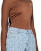 Mugler Mugler Brown Mock Neck Bodysuit - 2